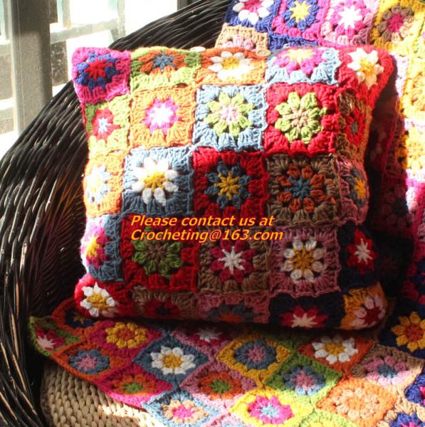 Buy cheap crochet lace blanket for warm crochet table cloth sofa blanket sierran blanket carpet mats colorful design from wholesalers