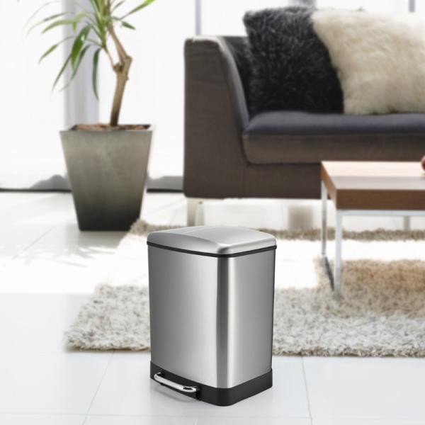 Buy cheap 24 Liter Rectangular Stainless Steel Trash Can Used Ln Office, Living Room, Shop, Etc from wholesalers