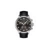 Buy cheap Printed Black Dial Chronograph Watch 2pcs Stainless Steel Button Brown / Black Leather Strap from wholesalers