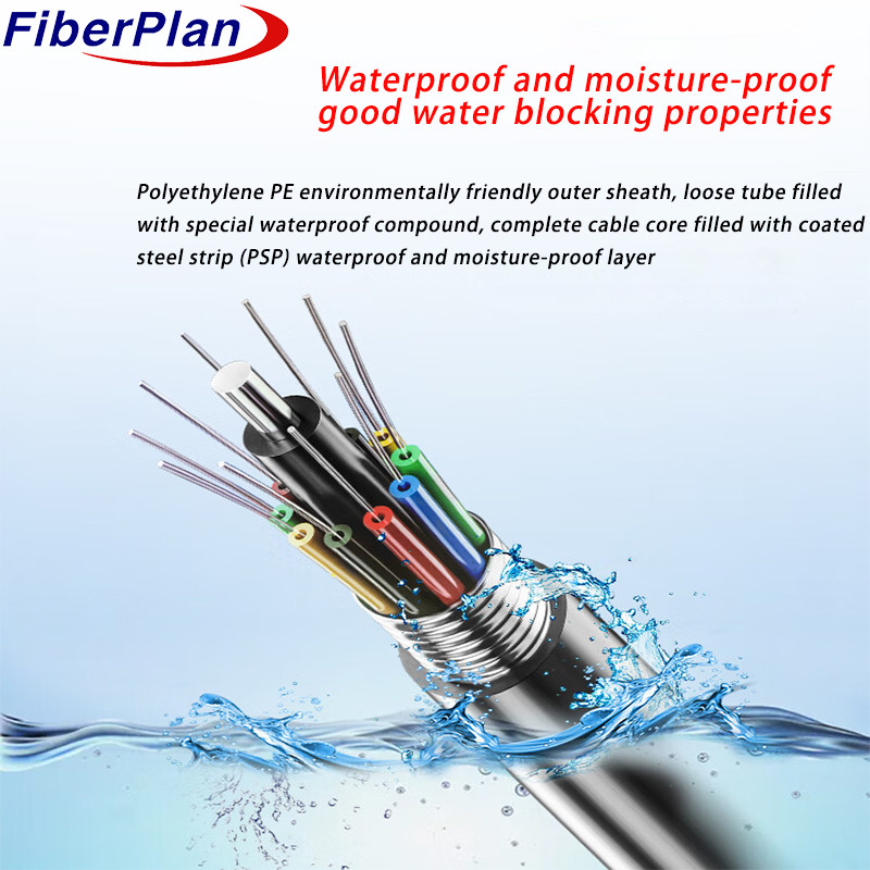 2-144 Core Aluminum Tape Layer Stranded Loose Tube Outdoor Cable GYTA
