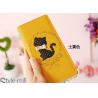 Buy cheap New Korean cute cat print bow candy-colored Japanese girls wave point zipper long wallet from wholesalers