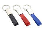 Buy cheap PU Leather Key Chains Zinc Alloy Debossed Logo Mini Key Holder Leather Strap from wholesalers