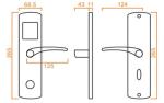 9 Series Hotel Electronic Door Locks K1S Motise Mifare 1K S50 Card Required