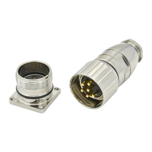 Buy cheap Temperature Range -20C-125 C M23 Connector With 6 Pins Metal from wholesalers