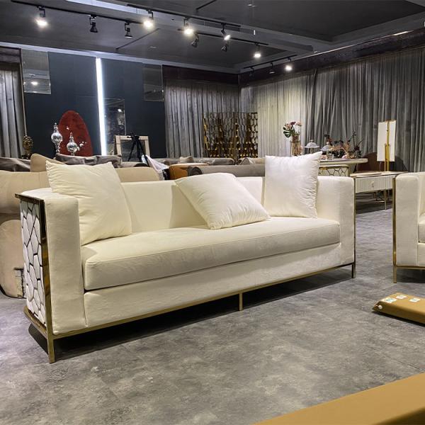 Buy cheap Mid Century 0.7m Living Room Sectional Sofas With Ottoman Luxury Modern U Shaped Sectional Fabric from wholesalers