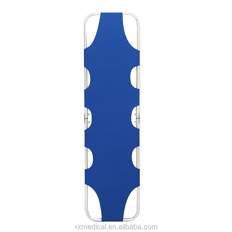 Manual Power Source Adjustable Aluminum Loading Ambulance Stretcher for Medical Equipment