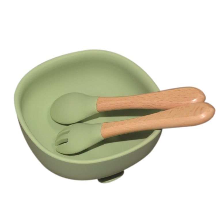 Silicone Baby Tray Silicone Bowl Baby Customized New Arrivals Round Shape Bpa Free With Spoon