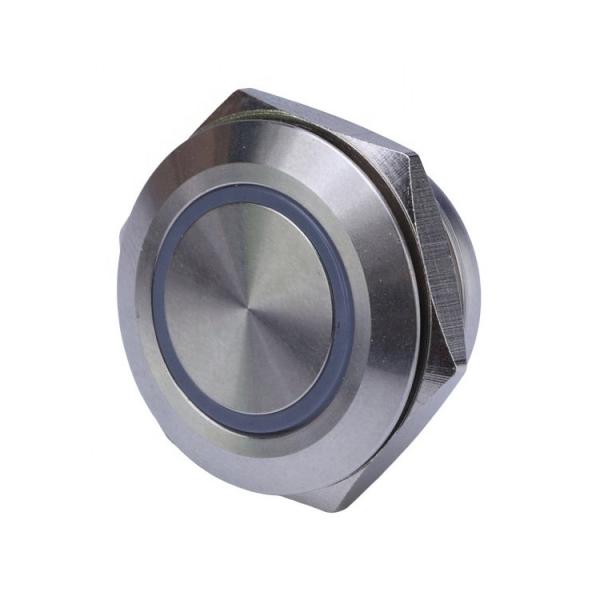 Buy cheap Push button switch 22mm flattest metal Momentary waterproof 12V from wholesalers