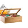 Buy cheap Multifunction Bamboo Tea Storage Box 8 Adjustable Chest Compartments from wholesalers