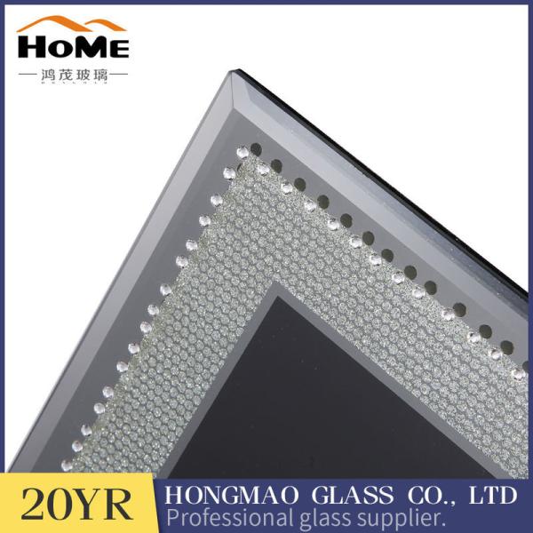 Buy cheap Table Top Display Glitter Glass Photo Frame 180*230*15MM With Matte Button from wholesalers