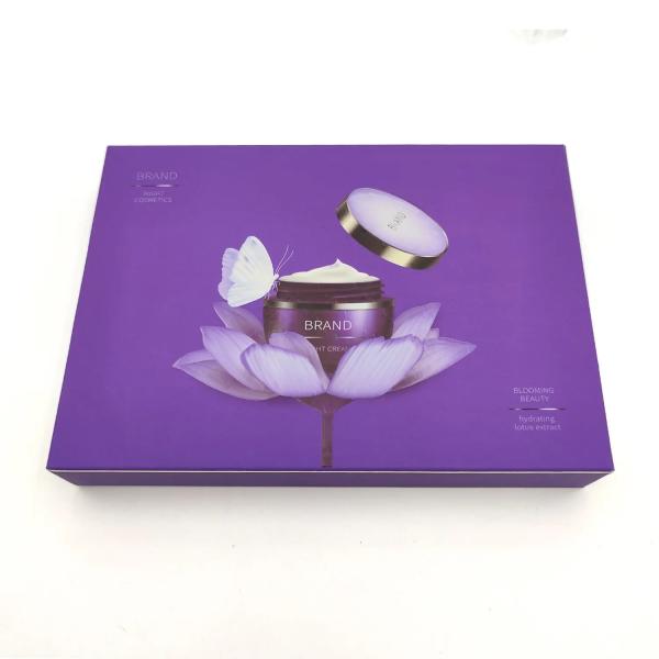 Buy cheap custom logo cosmetic box skincare face cream box texture and embossed beauty packaging from wholesalers