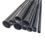 30 X 27 X 520mm Round Carbon Fibre Tube 3K Plain Weave Matt Finish