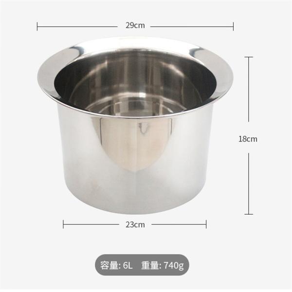Buy cheap 290mm Top Dia Stainless Steel Feeding Bucket For Calf Shelter With 6L Volume from wholesalers