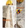 Buy cheap Round Hand Crochet table clothing - table cover - white , for wedding and banquet from wholesalers