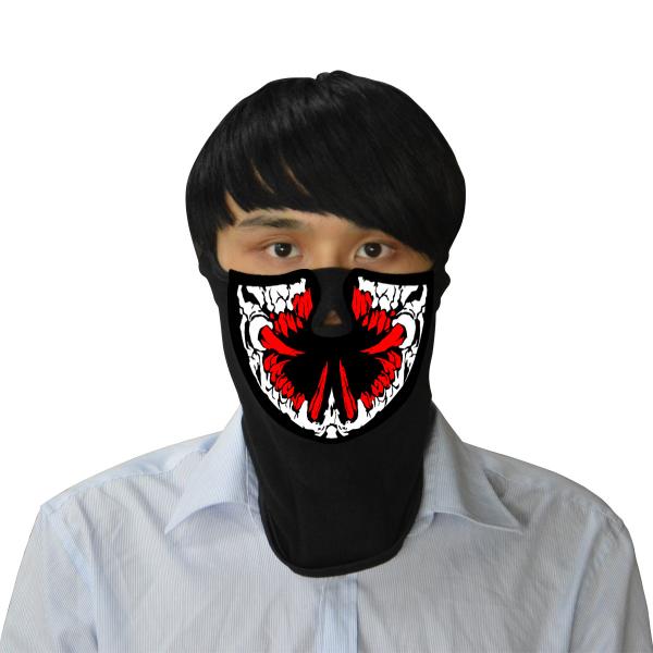 Buy cheap Hot Sales! Wholesale Funny Festival Cosplay Costume el Mask Flashing Light Up Rave Face LED Mask Music EL panel DJ Mask from wholesalers
