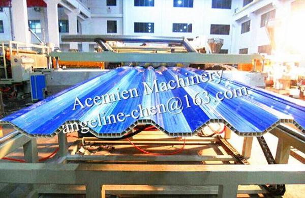 plastic PVC hollow roof tile/roofing sheet roofing panel extrusion machine