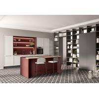 Buy cheap Modern Stylish Melamine Kitchen Cabinets Red And White Customized product