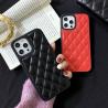 Buy cheap PU Leather Designer Cell Phone Cases Stitched Grill Pattern Camera Protection from wholesalers