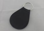 1.5 mm Personalized Leather Keychains , City NY Leather Key Chain With Nickel