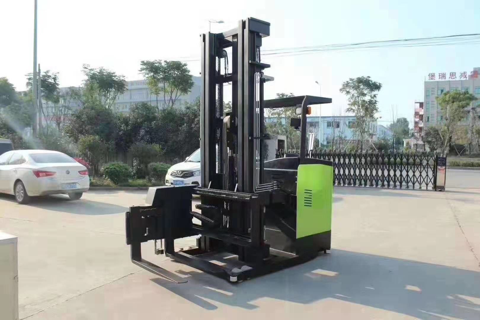 Full Electric Powered Reach Stacker Forklift Truck With Lifting Height 3 - 8m