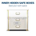 H510mm Smart Fingerprint lock Night Table Safe Box For Home Security