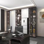 Custom Glass Showcase Display Cabinet Unit Upright Wall Mounted