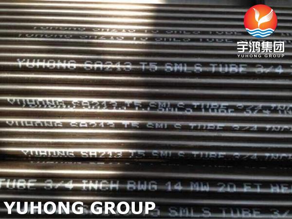 High Pressure Boiler Tube ASTM A213 ASME SA213 T5 Alloy Steel Seamless Tube Heat