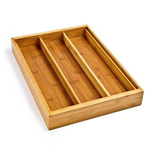 Buy cheap Kitchen Adjustable Bamboo Storage Organizer Expandable Drawer Organizer Trays from wholesalers
