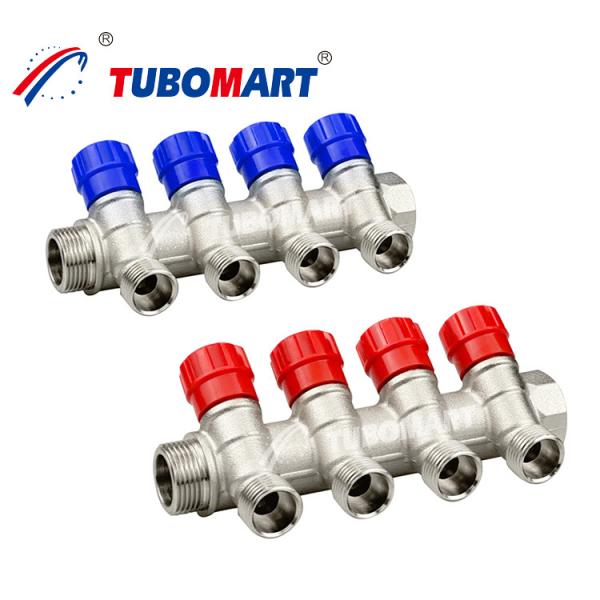 Buy cheap Brass Pex Pipe Manifold 2 - 12 Port Water Underfloor Heating Manifold from wholesalers