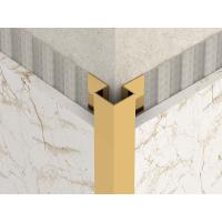 Buy cheap Bright Gold 2.5m Stainless Steel Quadrant Tile Trim Outside Angle product