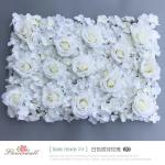 Real Touch Artificial Flower Panel Silk Rose Wall For Wedding Stage Decoration