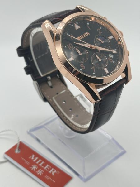 Buy cheap Waterproof Leather Strap Quartz Light Watch Luminous Hands Durable Wrist Watch from wholesalers