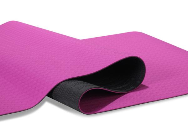 Buy cheap Rose Red Biodegradable Yoga Mat , Latex Free Yoga Mat Non Slip Surfaces from wholesalers