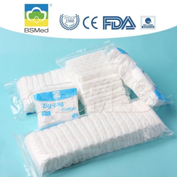 Buy cheap Medical Zig Zag Cotton Pad Small Size White Color Sterile With High Absorbency from wholesalers