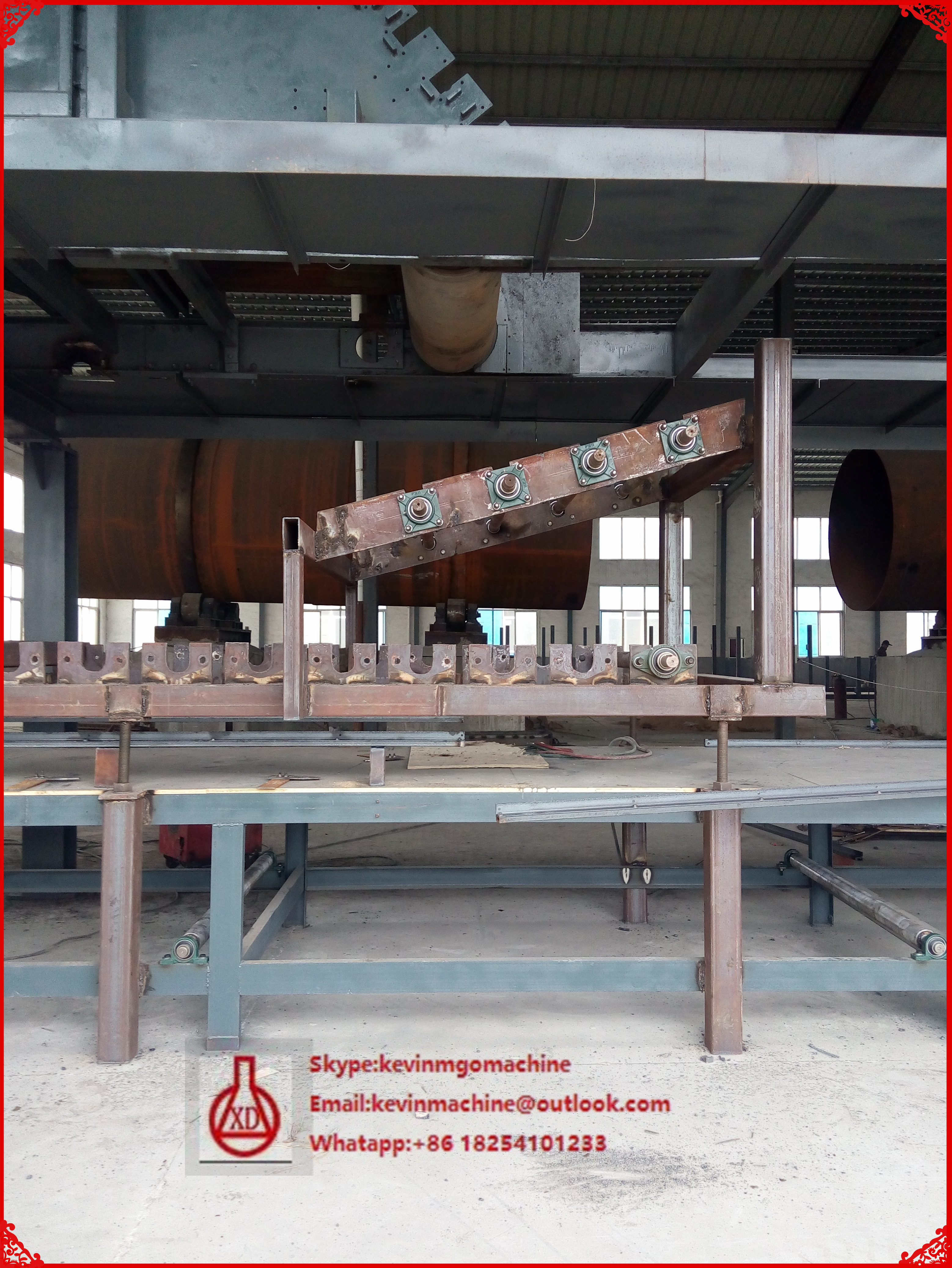Landscape Orientation convey Sandwich Panel Machine , MGO Wall Panel Roofing Sheet Forming Machine