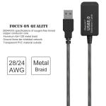 480Mbps 28AWG Active USB 2.0 Extension Computer Connection Cable
