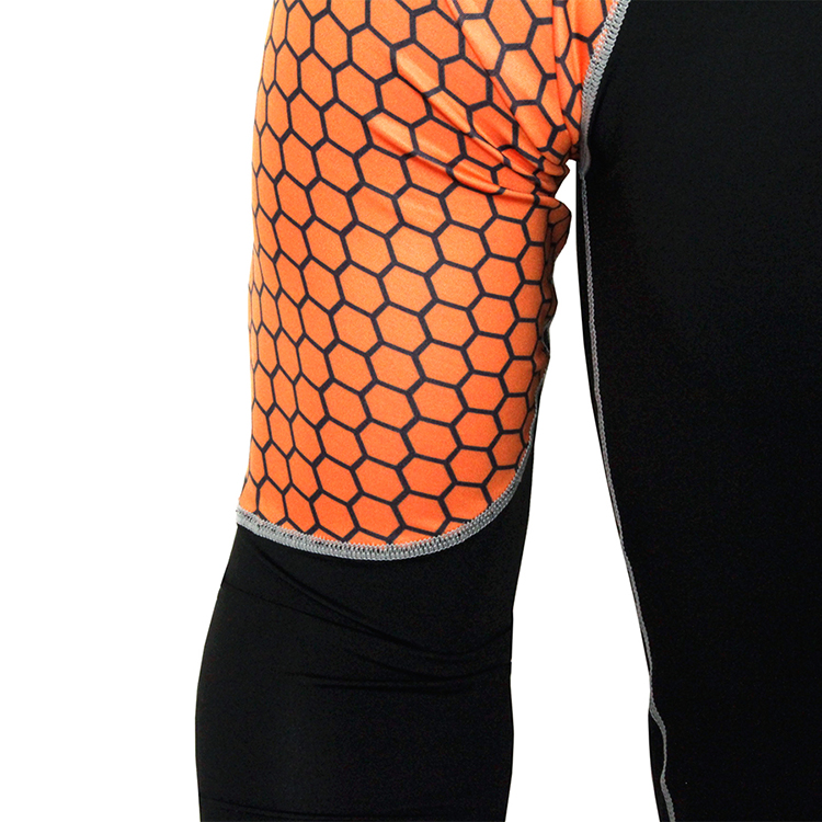Anti UV Custom Rash Guard Black Color Unisex Full Dye Sublimation Soft