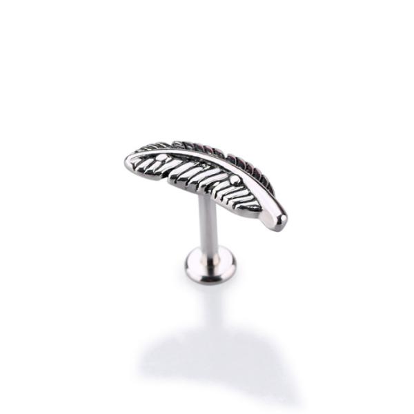 Buy cheap 316L Surgical Stainless Steel Body Piercing Leaf Labret Stud Body Piercing Unique Lip Rings from wholesalers