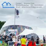 Pvc Camping Aluminum Tent Hotel Resort Glamping Geodesic Dome Tent For Events