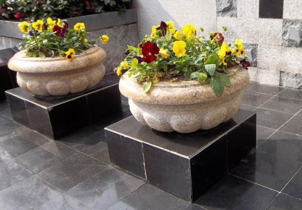 Buy cheap Garden Stone Flower Pot, Stone Carved Planter, Marble Granite Flower Pot (YKFP-14) from wholesalers