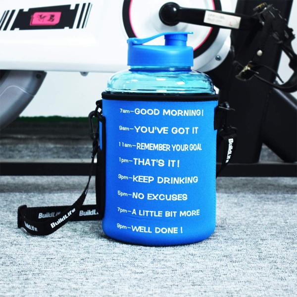 Buy cheap 128oz Blue Neoprene Water Bottle Carrier With Adjustable Shoulder from wholesalers