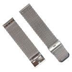 Polished 22mm Mesh Watch Band , ROHS SS Metallic Watch Straps