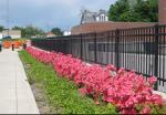 Residential Black Wrought Iron Fence Panels For Flat Top 1000mm - 2400mm Length