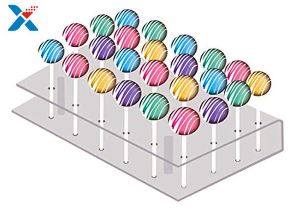 Buy cheap 21 Holes Clear Acrylic Cake Pop Stand , Transparent Acrylic Lollipop Stand from wholesalers