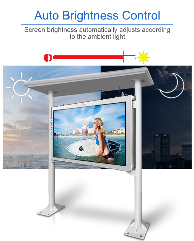100 Inch Weatherproof Outdoor LCD Digital Signage For Media Player Use