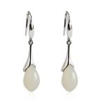 925 Silver Natural Jade Drop Earrings(E20180101)