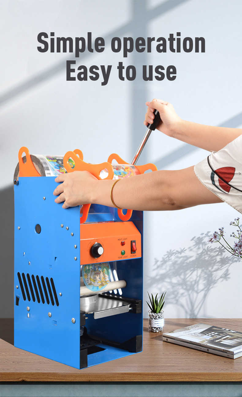 High Cost Performance Adjustable Cup Sealing Machine for Automatic Milk Tea Cup Sealer