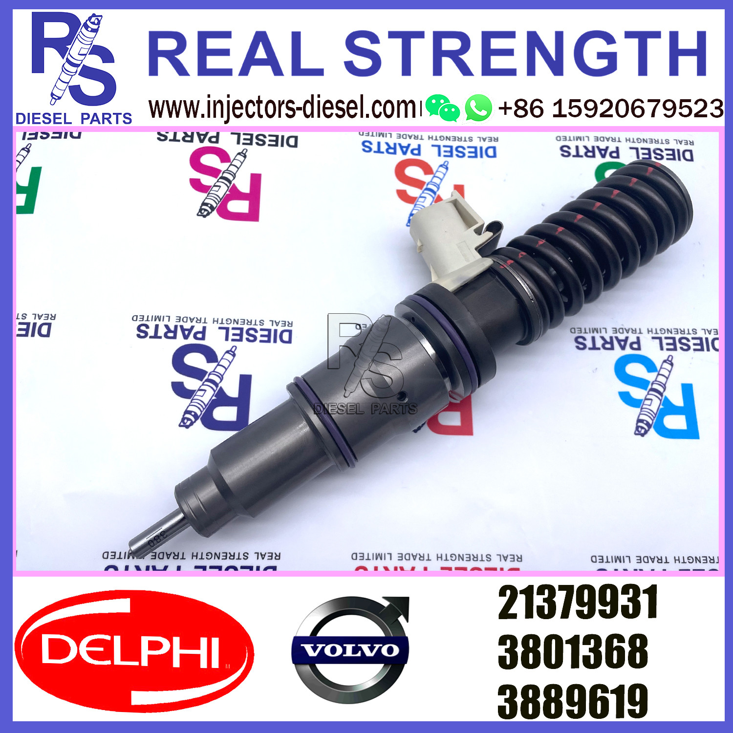 DELPHI 4pin injector 21379931 Diesel pump Injector V-O-L-V 21379931 3801368 3889619 E3.18 for V-O-L-V PENTA MD13