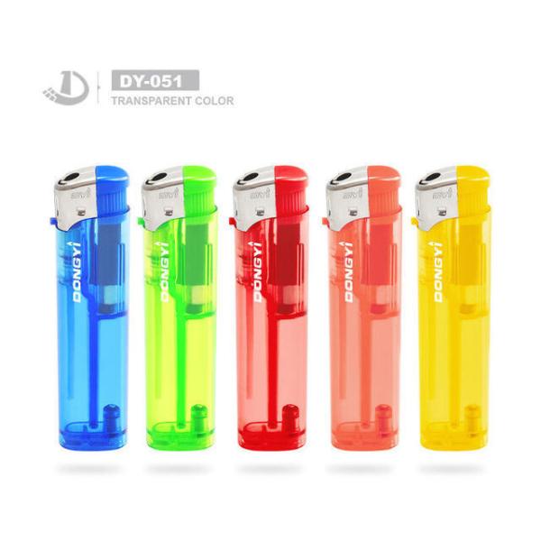 Buy cheap Transparent Pink Electric Lighter with Refillable Capability and Child Resistance from wholesalers