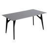 Buy cheap 1500*850mm Ceramic Material Dining Table With Fixed Type Black Special Metal Leg from wholesalers